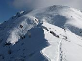 Salita invernale da Nona di Vilminore al Passo della Manina e al Monte Sasna il 17 dicembre 2009